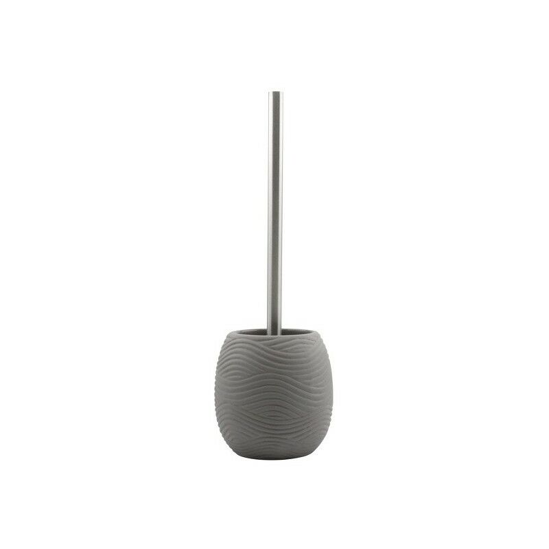 

M S V - MSV Escobilla de baño con soporte Cerámica WAVE Gris - Gris