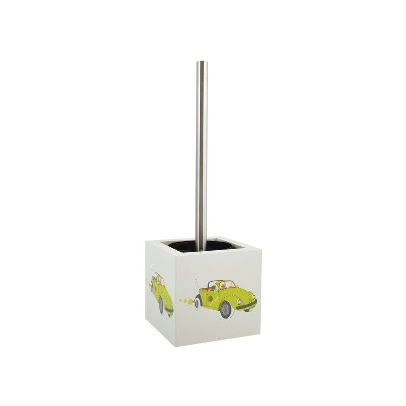 

M S V - MSV Escobilla de baño con soporte MDF & Acero Inoxidable Cuadrado Cox 70' Blanco & Verde - Blanco & Verde