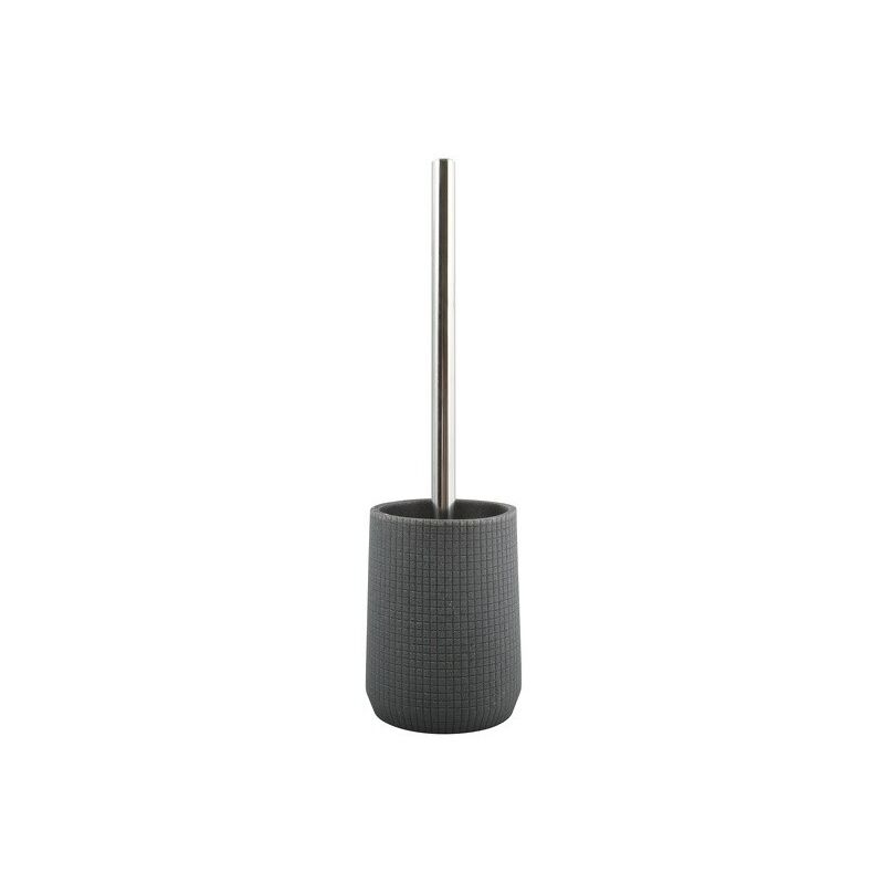 

M S V - MSV Escobilla de baño con soporte Poliresina NORDEN Gris Oscuro - Gris
