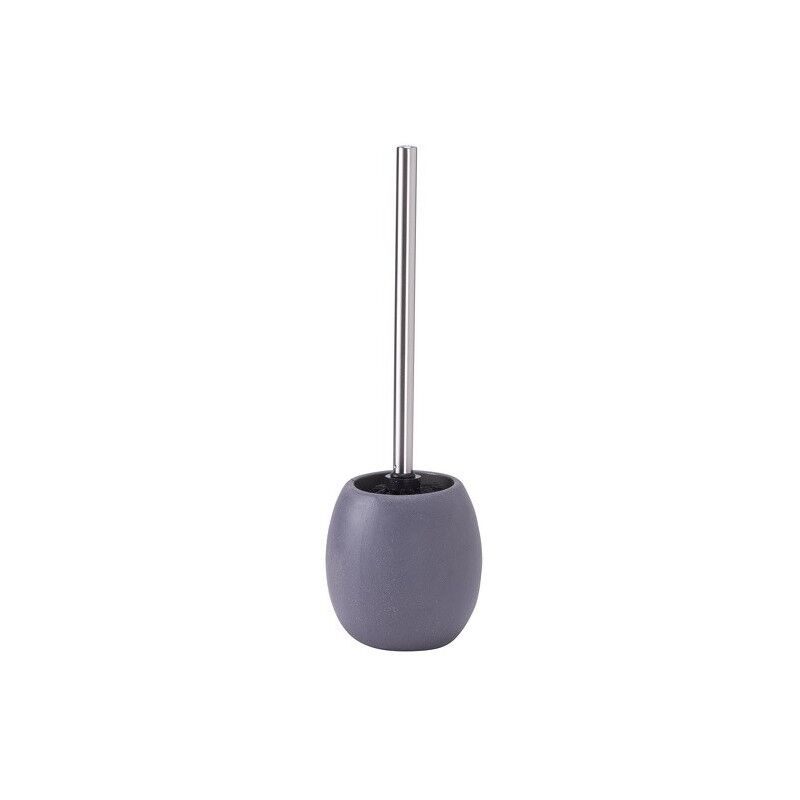 

M S V - MSV Escobilla de baño con soporte Cerámica BALI Gris Aspecto de Piedra - Gris