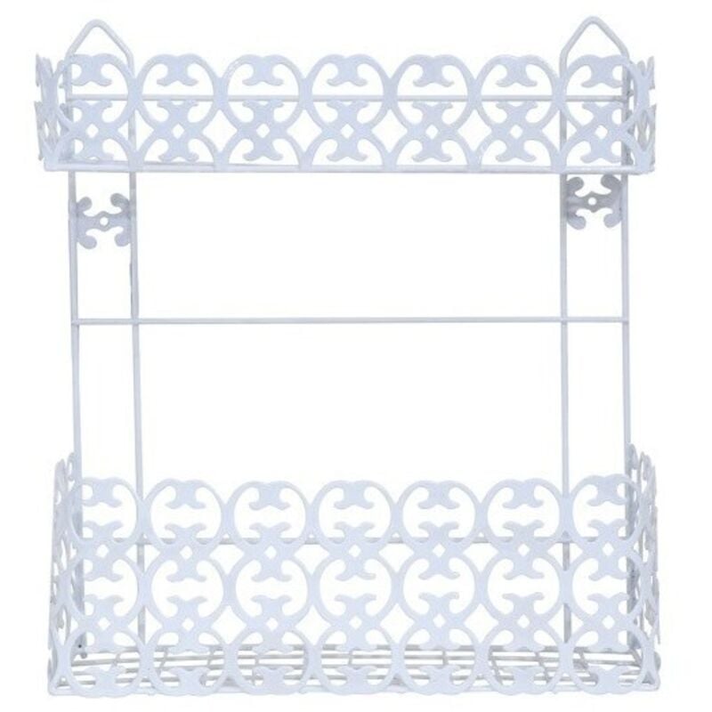 Etagère de douche 2 niveaux à fixer agadir Blanc MSV