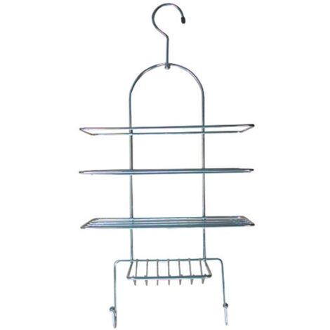 MSV - Etagère de douche à suspendre chromée 25x53x11cm