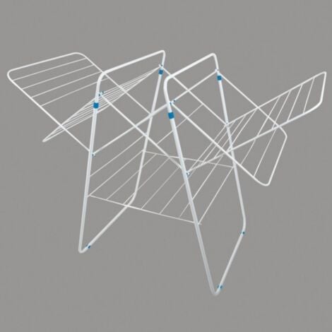 MSV Etendoir à linge Accordéon extensible 33m Blanc