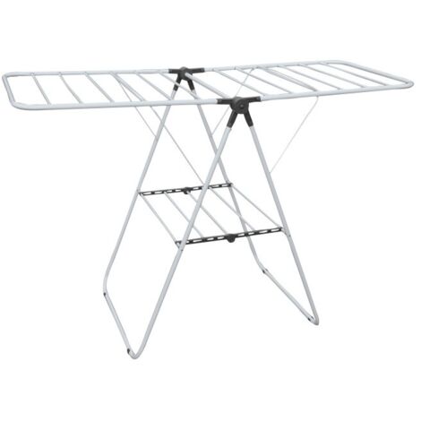 MSV Etendoir à linge amovible 18M en Acier Blanc