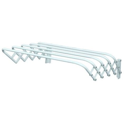 MSV Etendoir à linge extensible mural Acier 3M Acier Blanc