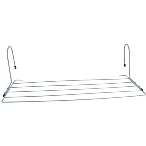 MSV – Étendoir à poser 130039 en acier peint et polypropylène – Couleur blanc/bleu – Dimensions 52 x 24 x 0,1 cm – Solution de séchage pour radiateur - BLEU 52 X