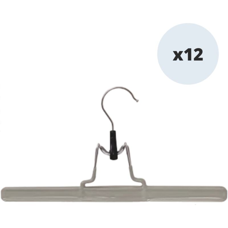 MSV - Lot 12 Cintres Metal Plastifies Taupe