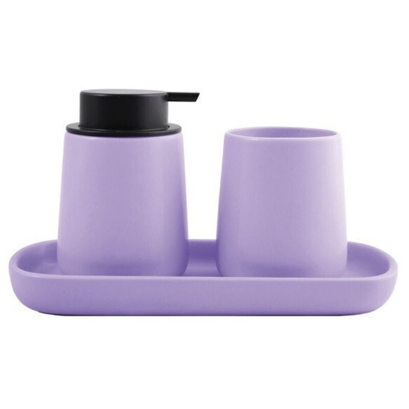 Lot de 3 accessoires de salle de bain en céramique maonie Lavande mat MSV