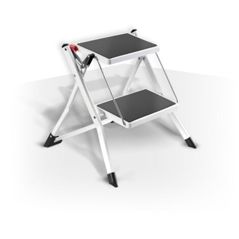 MSV – Marchepied pliant 2 marches en acier – Charge max 150kg – Surfaces anti-dérapantes – Dimensions 48x37x57cm