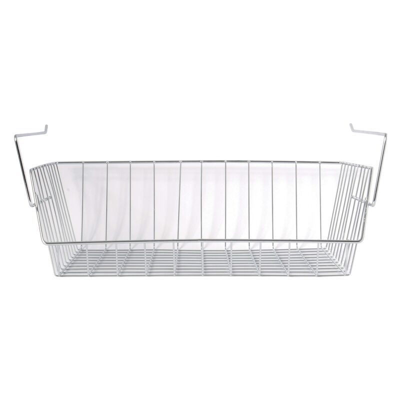 Panier rangement chrome 40x27x14cm haute qualite