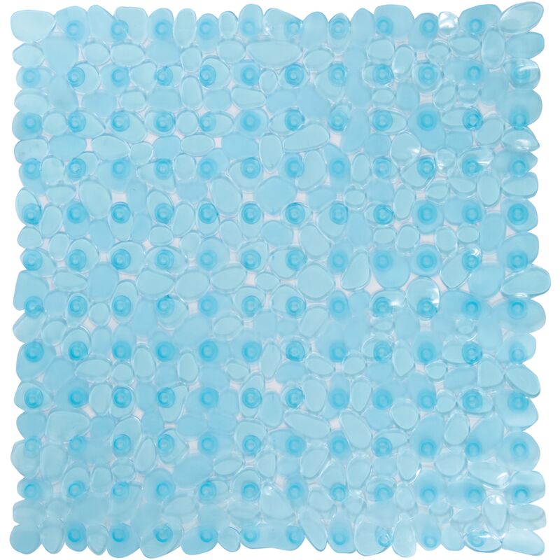 

MSV 'Pebbles Alfombrilla de baño, Azul, 54 x 54 cm