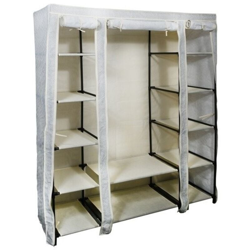 Penderie avec étagères pp aéré Gris & Beige MSV