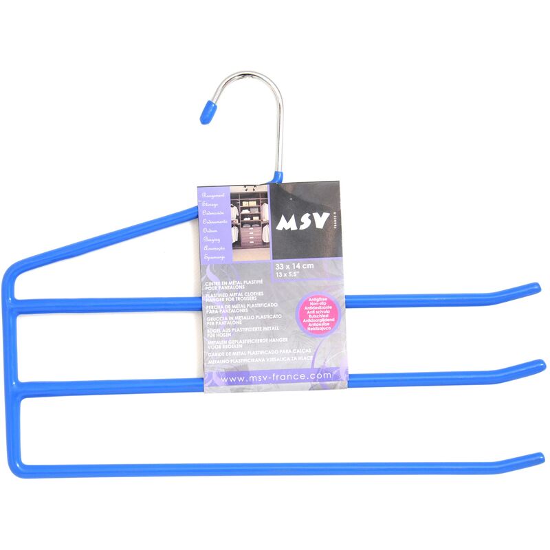 

Percha Plastificada Para Pantalones 3 Niveles