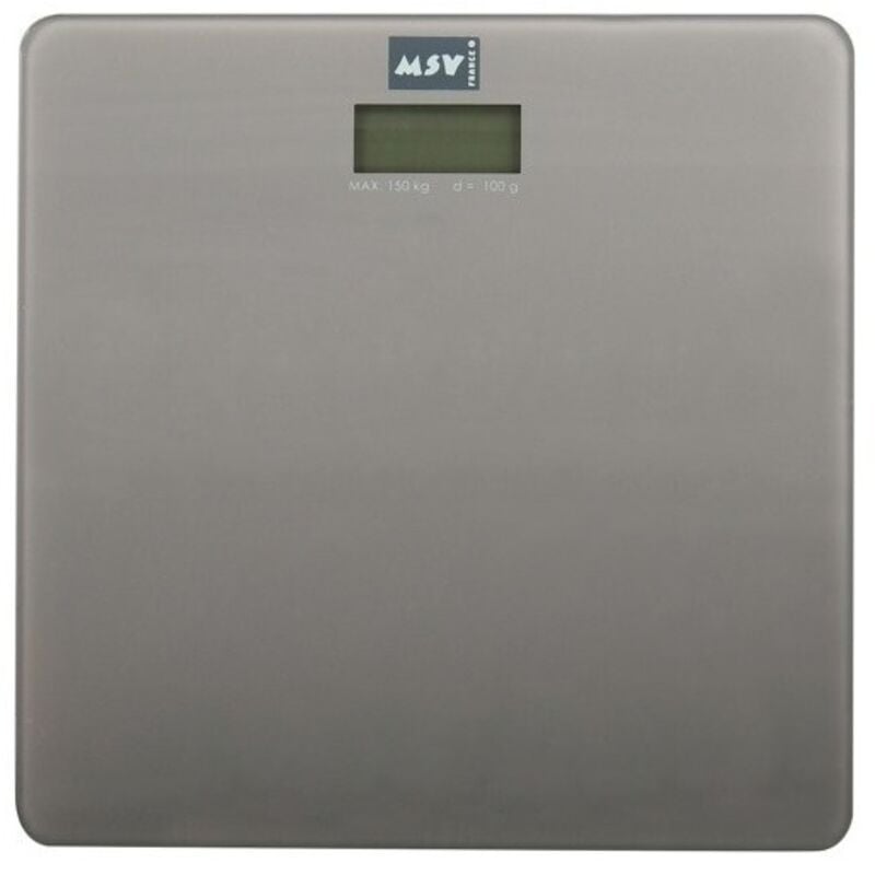 Pèse Personne en Verre Taupe 30x30cm MSV