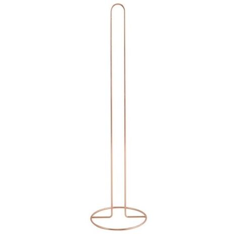 MSV – Porte-papier toilette sur pied en acier effet cuivré – Dimensions 13,5 x 50 cm – Design élégant pour optimiser l'espace