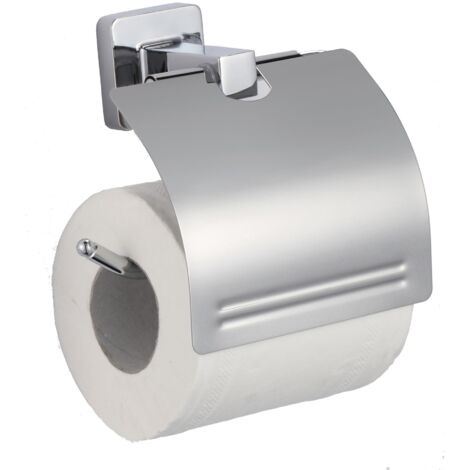 MSV Porte Rouleau Papier Wc Mural ZINC LUCCA Gris