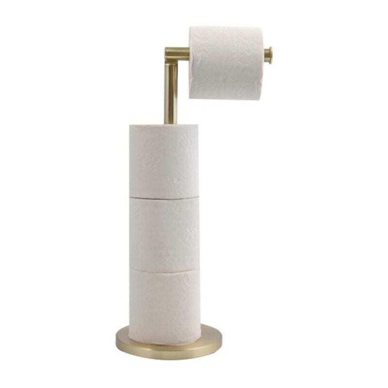 Porte Rouleau papier Wc sur pied Acier Or MSV