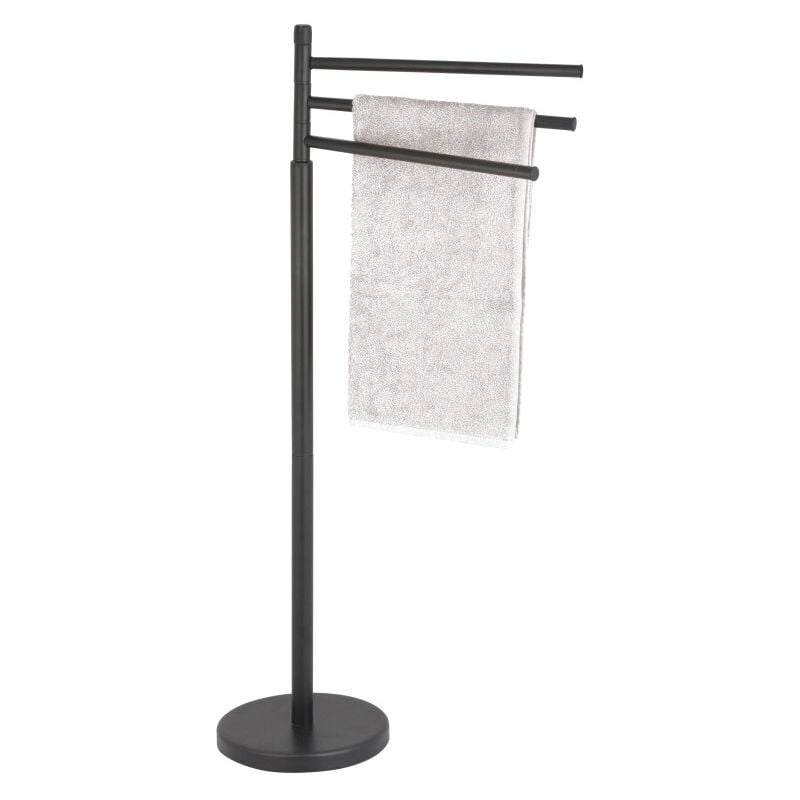 MSV - Porte Serviettes 3 branches Acier ella Noir mat