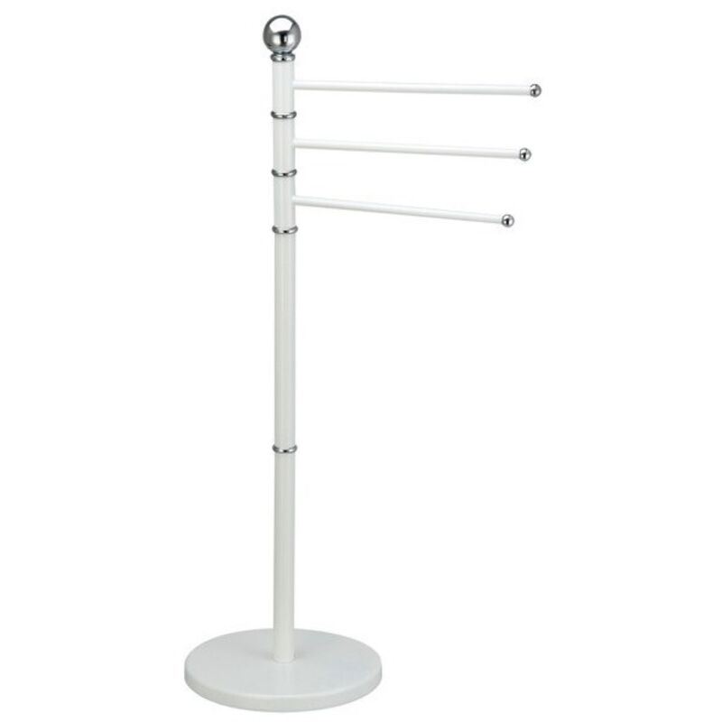 Porte Serviettes 3 branches Acier Blanc - Blanc - MSV