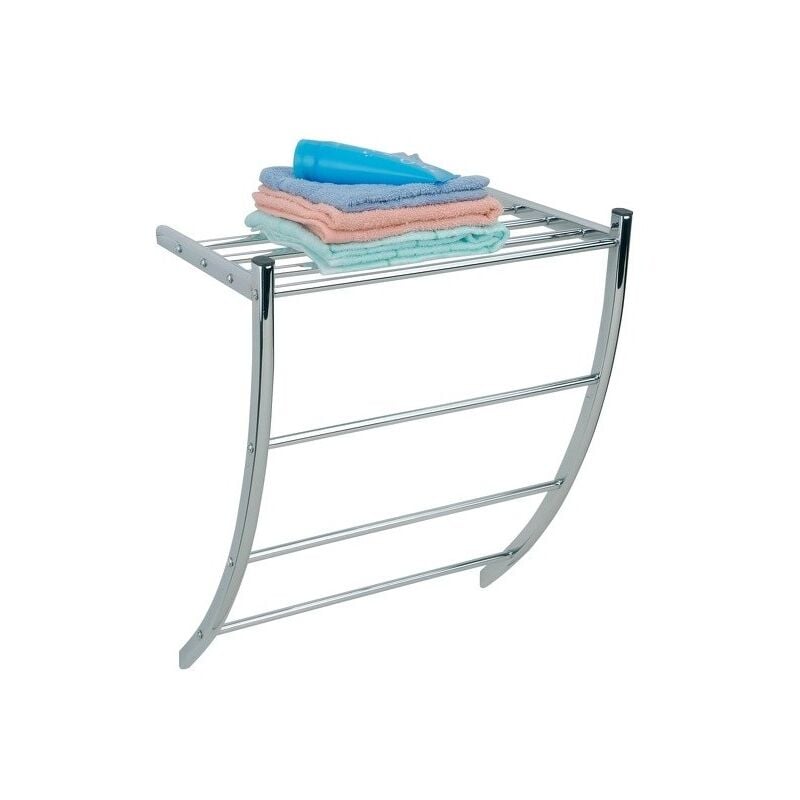 Porte serviettes & étagère murale en Acier chromé MSV