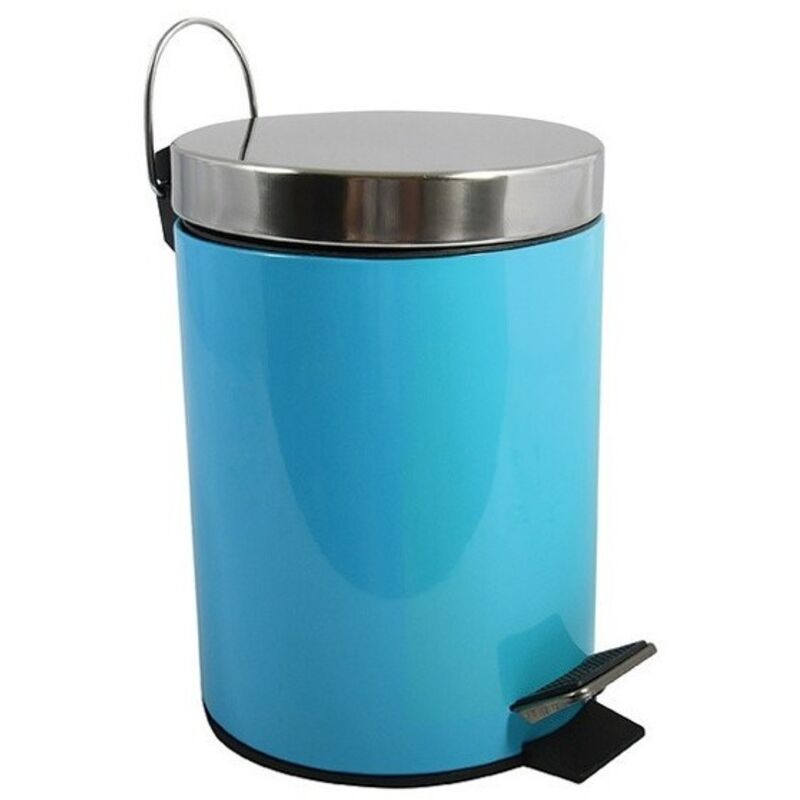 Poubelle à pédale Inox 5L Bleue MSV