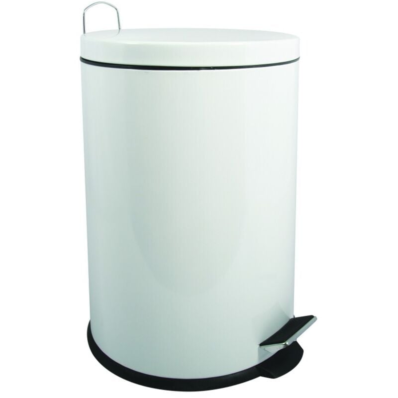 Poubelle à pédale Acier 20L Blanc MSV