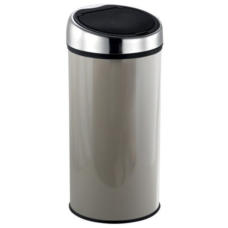 MSV - Poubelle Touch Inox 30L Taupe - Taupe