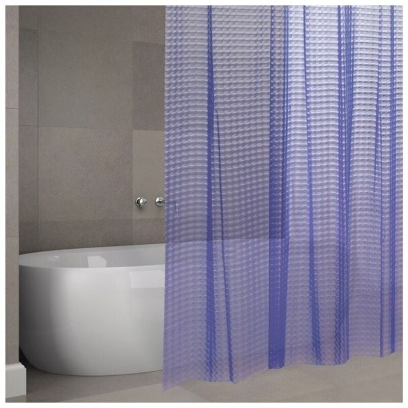 Rideau de douche EVA 3D 180x200cm QUALITà PREMIUM Violet - Anneaux inclus MSV