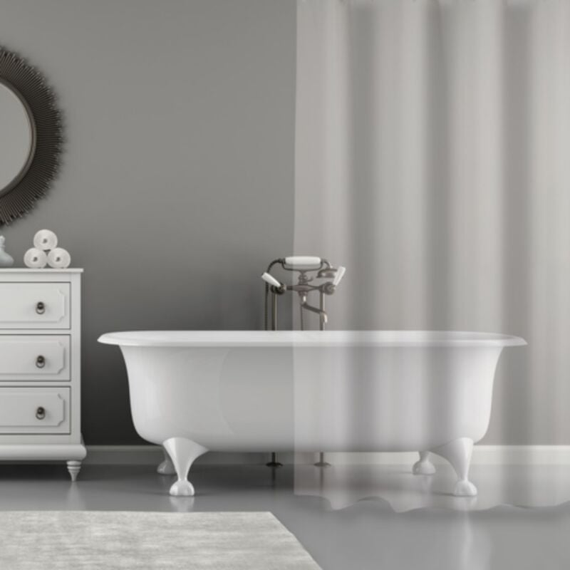 Rideau de douche pvc 180x200cm Transparent MSV
