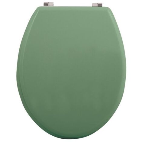 MSV Sedile WC in MDF CLÉO Verde Basile Opaco - Cerniere in Acciaio Inox
