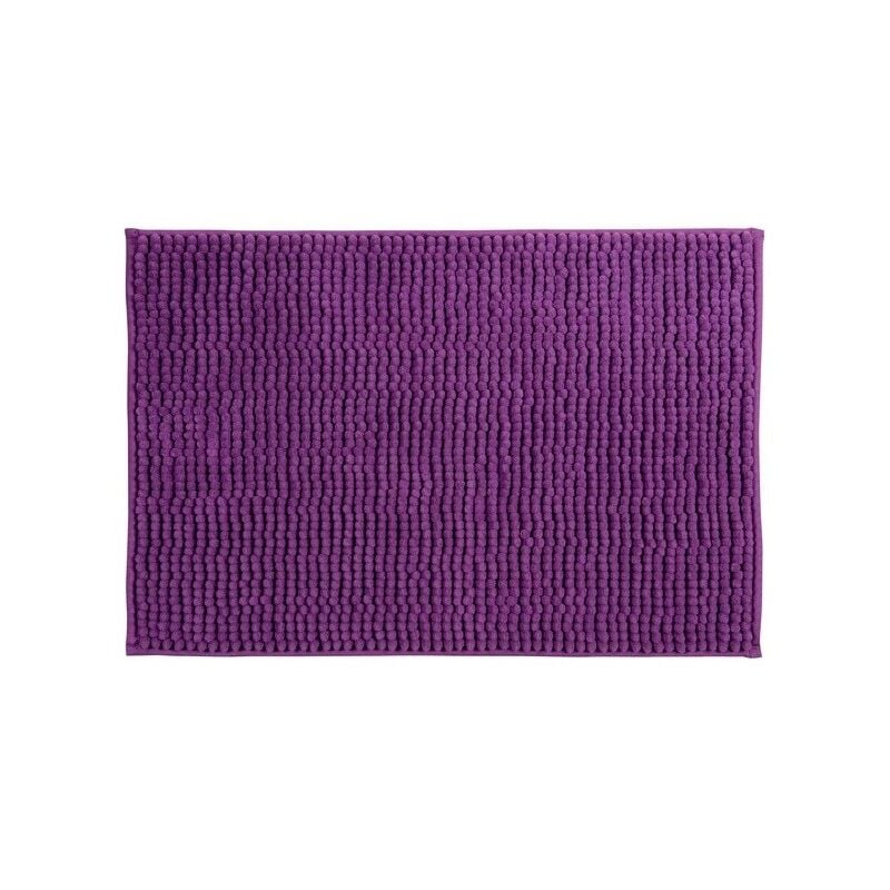 Tapis de bain Microfibre chenille 60x90cm Violet MSV