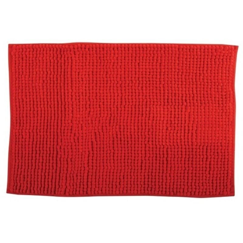 Tapis de bain Microfibre chenille 60x90cm Rouge MSV