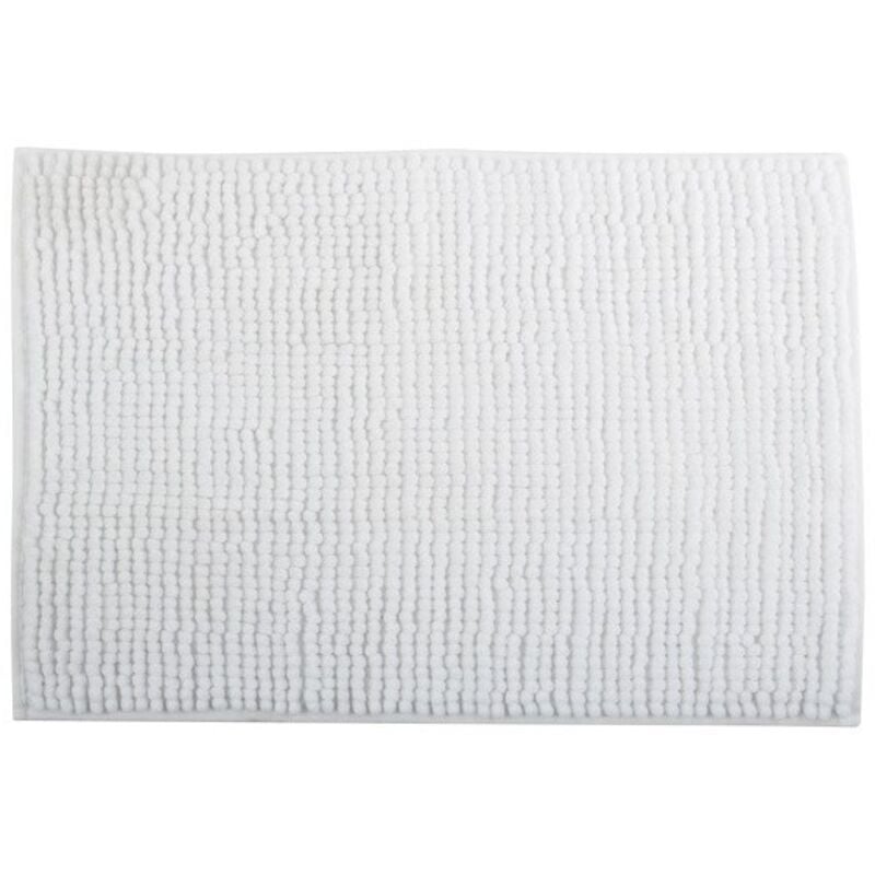 MSV - Tapis de bain Microfibre chenille 60x90cm Blanc