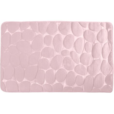 MSV Tapis de bain Microfibre PEBBLE 50x80cm Rose Pastel