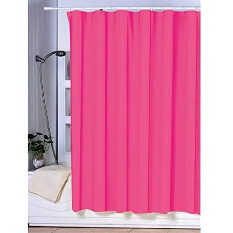 MSV Tenda da Doccia in plastica PVA homeXpert 180x200 cm Fucsia - Anelli Inclusi