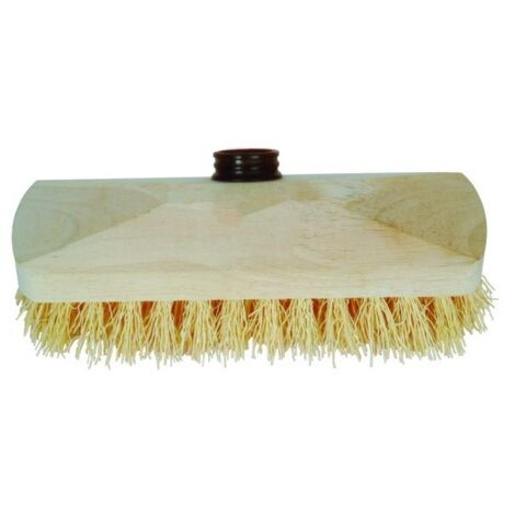 MSV Tête Brosse lave pont en Chiendent 22x7x8cm - Beige