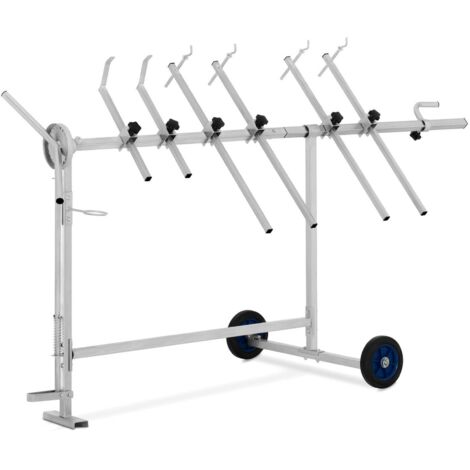 MSW – Support de peinture pour carrosserie – Charge max. 90 kg – Roues 175 mm – Bras ajustables 360° pour stabilité optimale