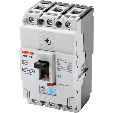 MSX 160c 3P 63A 25kA TrMf Term.FW GEWISS GWD9043