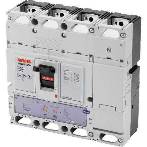 MSXE 1000 4P 800A 50kA LSIG Term.FC GEWISS GWD9404