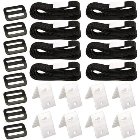 MSYG Kit de Sangles de Fixation pour Bobine de Couverture Solaire de Piscine - Sangles de Retenue de Rouleau