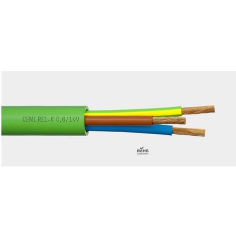 CABLE 6MM RZ1K LIBRE HALOGENOS 1 KV 3 CONDUCTORES