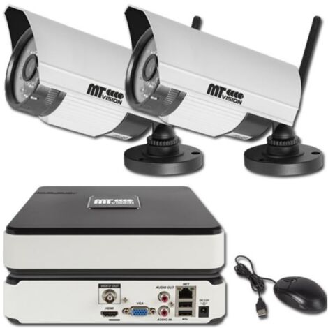 MT Vision HSR 8200 IP Set Funk Videoüberwachung mit 2X Kamera IP66