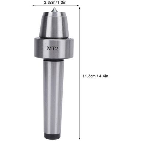 MT2 Coppa contropunta rotante e tornio con coppa contropunta rotante in acciaio inox per la lavorazione del legno