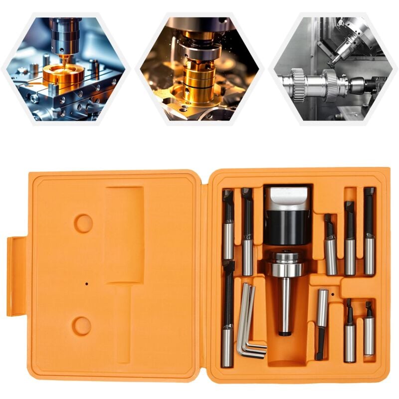 Gojoy - MT2-M10 Fraise 50mm Réglable Fraise Tête Aléseuse Fraise Outils Outils + valise