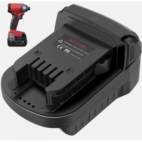 MT20ML Akku-Konverteradapter für Milwaukee M18 18V Elektrowerkzeug auf Lithium-Akku, Konvertieren Sie Makita 18V 20V BL1830 BL1840 Akku auf Milwaukee 18 MUMU Akku-Werkzeug