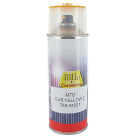 MTD – Bombe de peinture aérosol jaune 78804021 – Finition mate pour surfaces extérieures – Application précise et durable