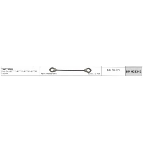 MTD RZT17 RZT22 RZT42 RZT50 RZT54 câble d'entraînement des lames de tracteur 145 mm câble