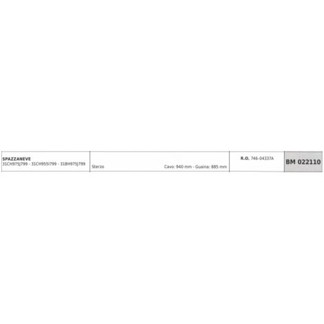 MTD Schneepflug-Lenkkabel 31CH975J799 - 31CH955I799 Kabel 940 mm Mantel 885 mm