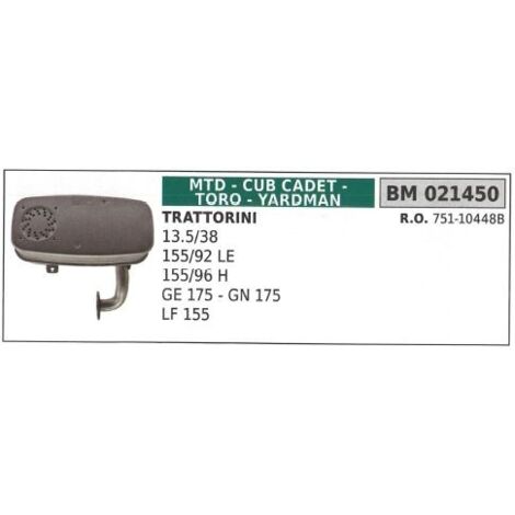 MTD silenciador tractor cortacésped cortacésped 13,5/38 155/92 LE 021450