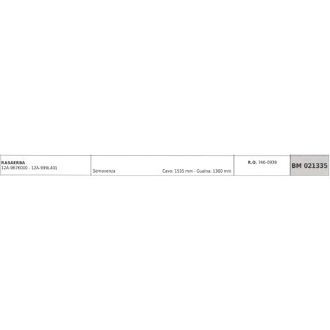 MTD tondeuse automotrice câble 12A-976K000 - 12A-999L401 câble 1535mm gaine 1360mm